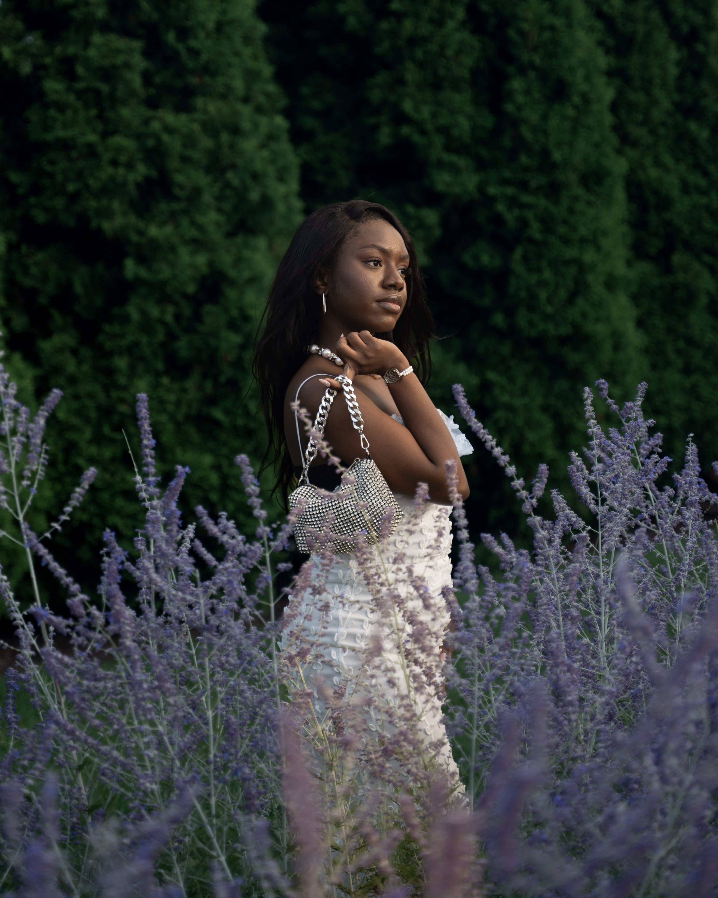 Elegant woman with hat portrait